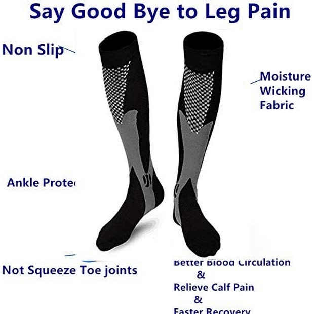 ZFiSt 3 Pair Medical Sport Compression Socks Men,20-30 mmhg Run Nurse ...